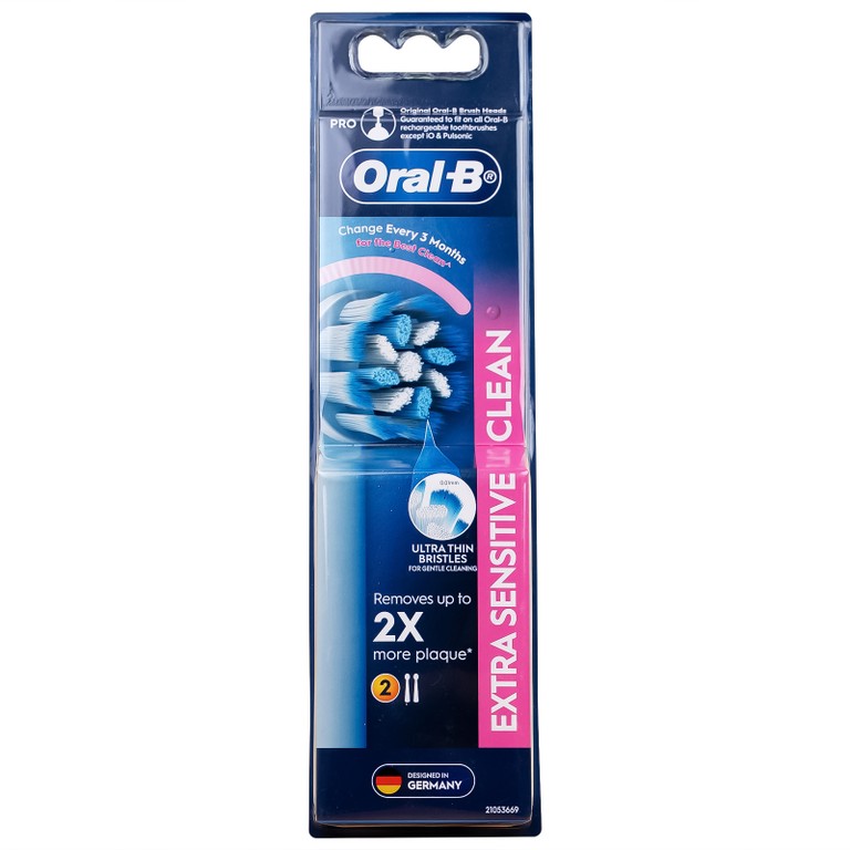 Đầu chải răng người lớn Oral-B Ultrathin EB60 hỗ trợ làm sạch các mảng bám cứng đầu trên răng, chăm sóc nướu răng