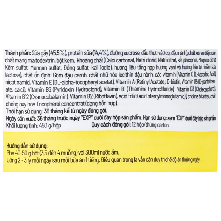 Sữa tăng cân Appeton Weight Gain hương Vani giúp tăng cân hiệu quả và khỏe mạnh (450g)