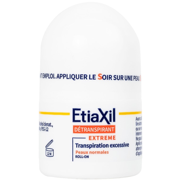 Lăn khử mùi Etiaxil Detranspirant Extreme Peaux Normales giúp khử mùi cơ thể (15ml)