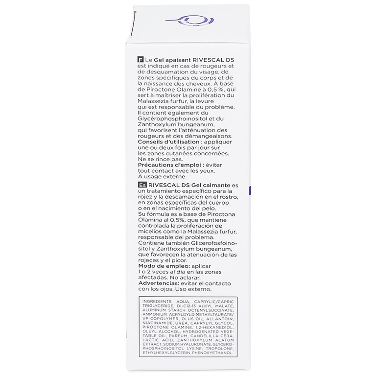 Gel bôi Canova Rivescal DS Soothing Gel Siflarma làm dịu da, ngăn ngừa tiết bã nhờn (50ml)