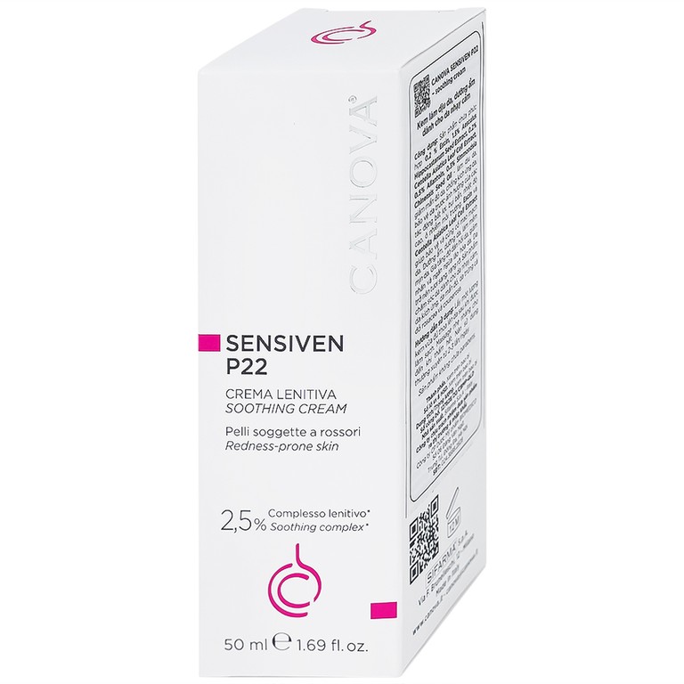 Kem bôi Canova Sensiven P22 Soothing Cream Sifarma làm dịu da, dưỡng ẩm cho da nhạy cảm (50ml)