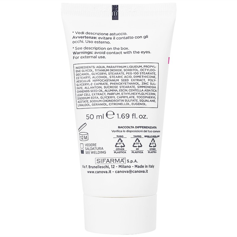 Kem bôi Canova Sensiven P22 Soothing Cream Sifarma làm dịu da, dưỡng ẩm cho da nhạy cảm (50ml)