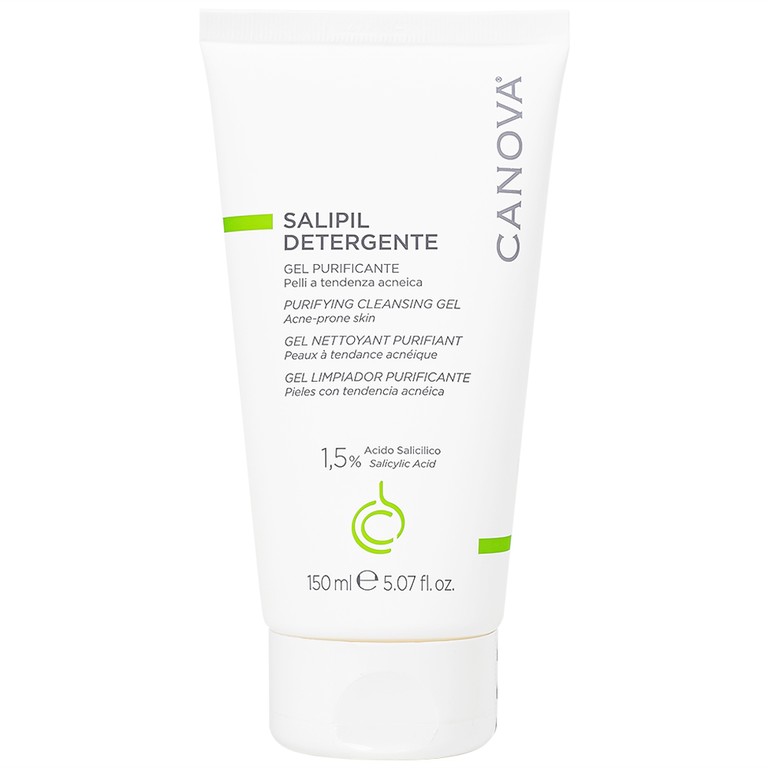 Gel rửa mặt Canova Salipil Detergente Purifying Cleansing Gel Sifarma Gel rửa mặt ngừa mụn (150ml)