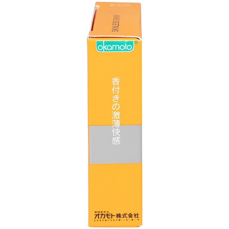 Bao Cao Su Okamoto Skinless Skin Orange siêu bôi trơn hương cam (3 cái)