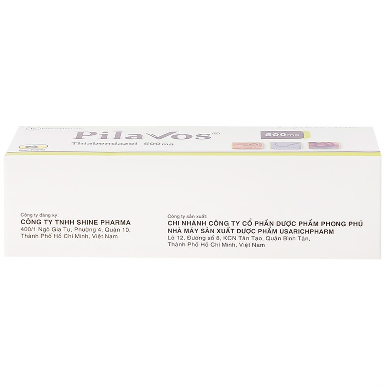 Thuốc Pilavos 500mg Usarichpharm điều trị bệnh giun lươn, ấu trùng giun di chuyển dưới da (7 vỉ x 4 viên)