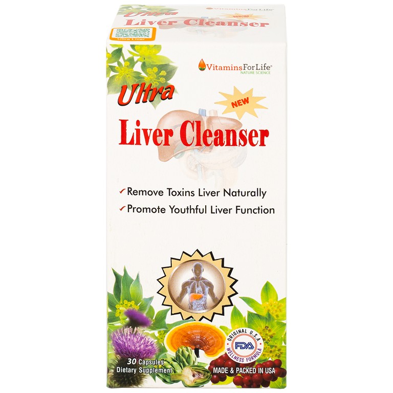 Viên uống Ultra Liver Cleanser Vitamins For Life hỗ trợ giải độc gan, giúp bảo vệ gan (30 viên)