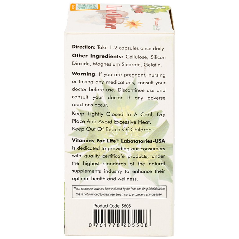 Viên uống Ultra Liver Cleanser Vitamins For Life hỗ trợ giải độc gan, giúp bảo vệ gan (30 viên)
