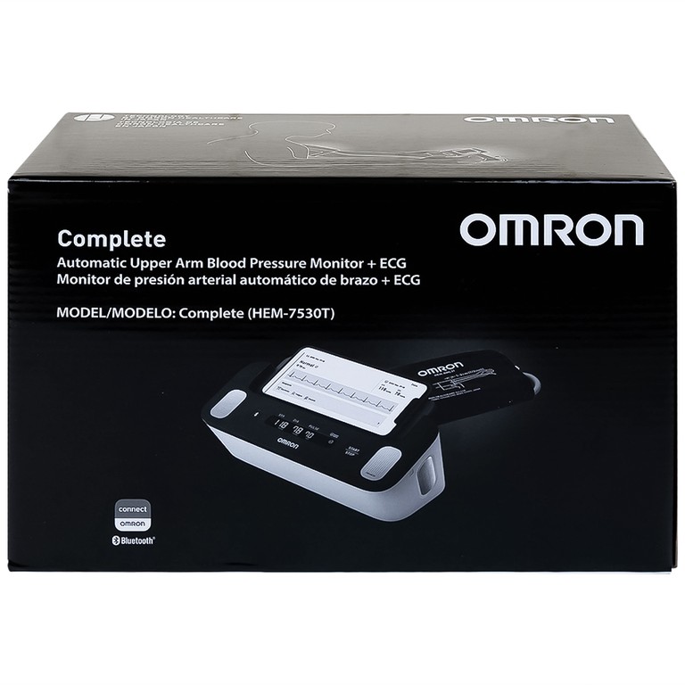 Máy đo huyết áp tự động và điện tâm đồ ECG Omron HEM-7530T cảnh báo rối loạn nhịp tim, đột quỵ