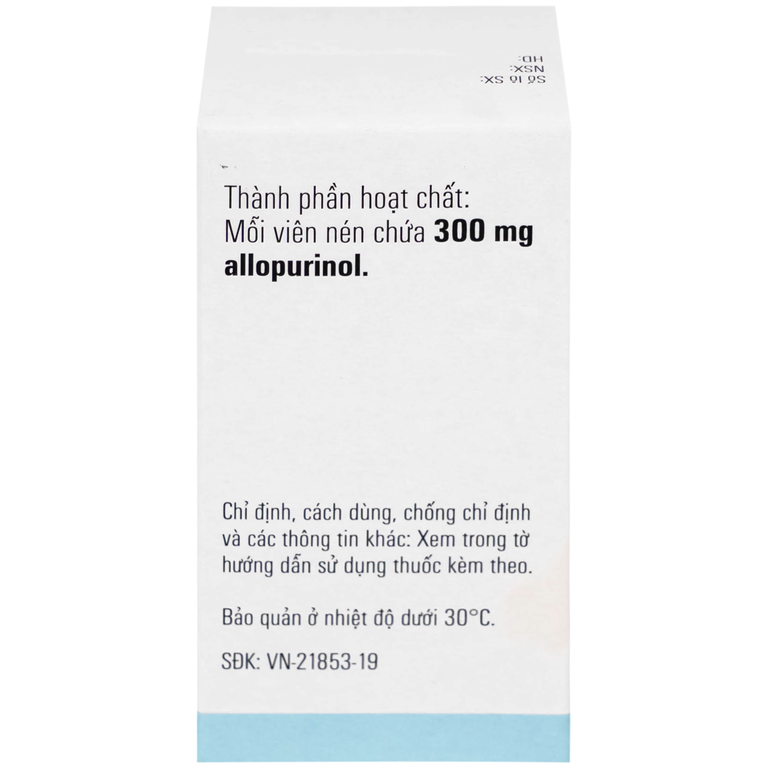 Viên nén Milurit 300mg Egis Pharma điều trị bệnh gout, phòng ngừa bệnh sỏi axit uric (30 viên)