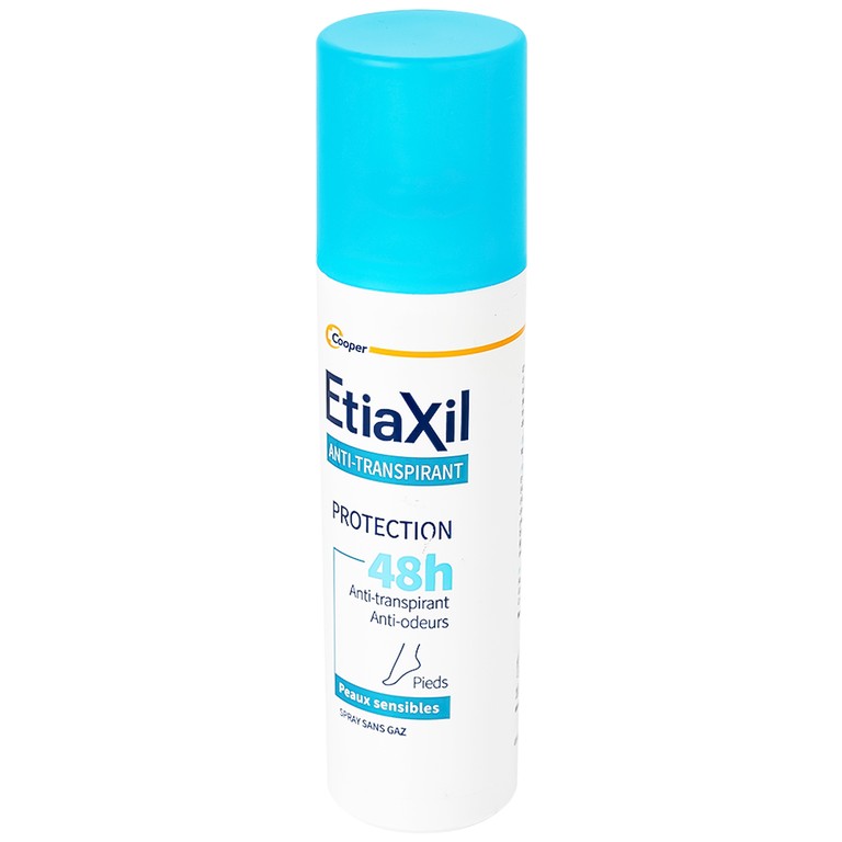 Xịt khử mùi Etiaxil Deodorant Anti Transpirant Protection 48h khử mùi hôi chân và cơ thể (100ml)