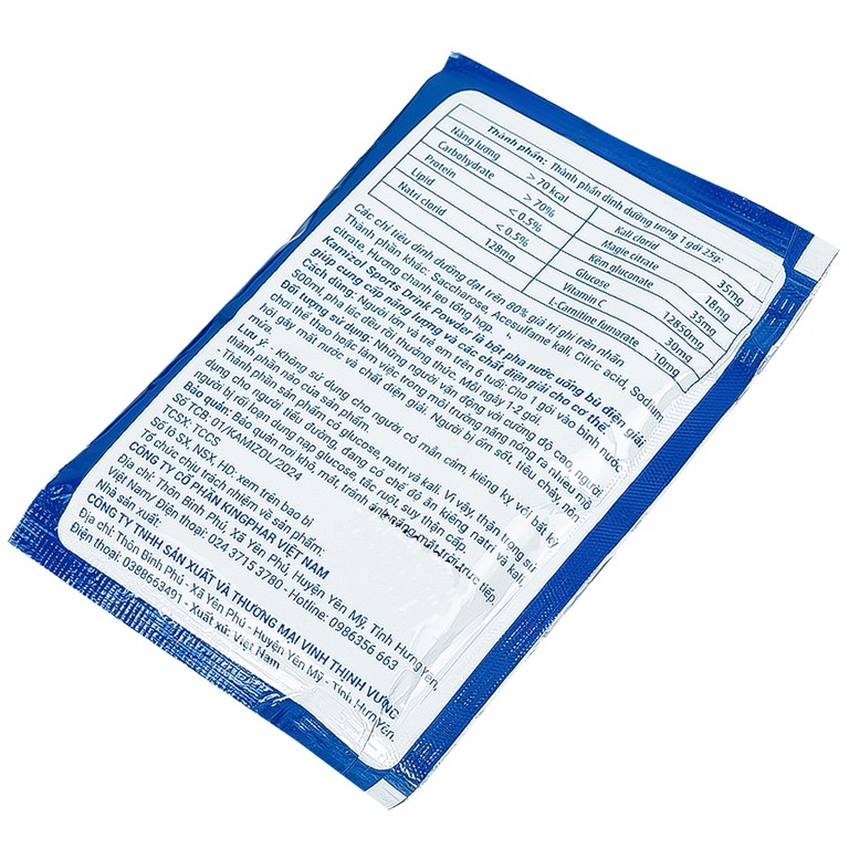 Bột Điện Giải Vị Chanh Dây Kamizol Sports Drink Powder (5 gói x 25g)