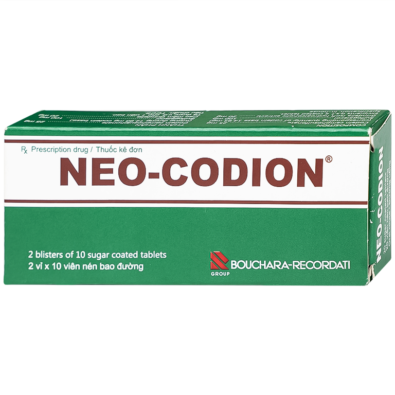 Viên nén Neo-Codion Bouchara điều trị triệu chứng ho khan (2 vỉ x 10 viên)