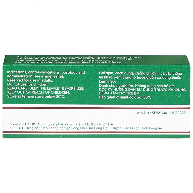 Viên nén Neo-Codion Bouchara điều trị triệu chứng ho khan (2 vỉ x 10 viên)