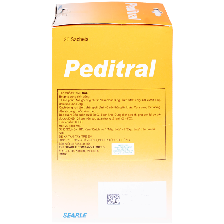 Thuốc Peditral (O.R.S.) Searle điều trị chứng mất nước, chất điện giải (20 gói)