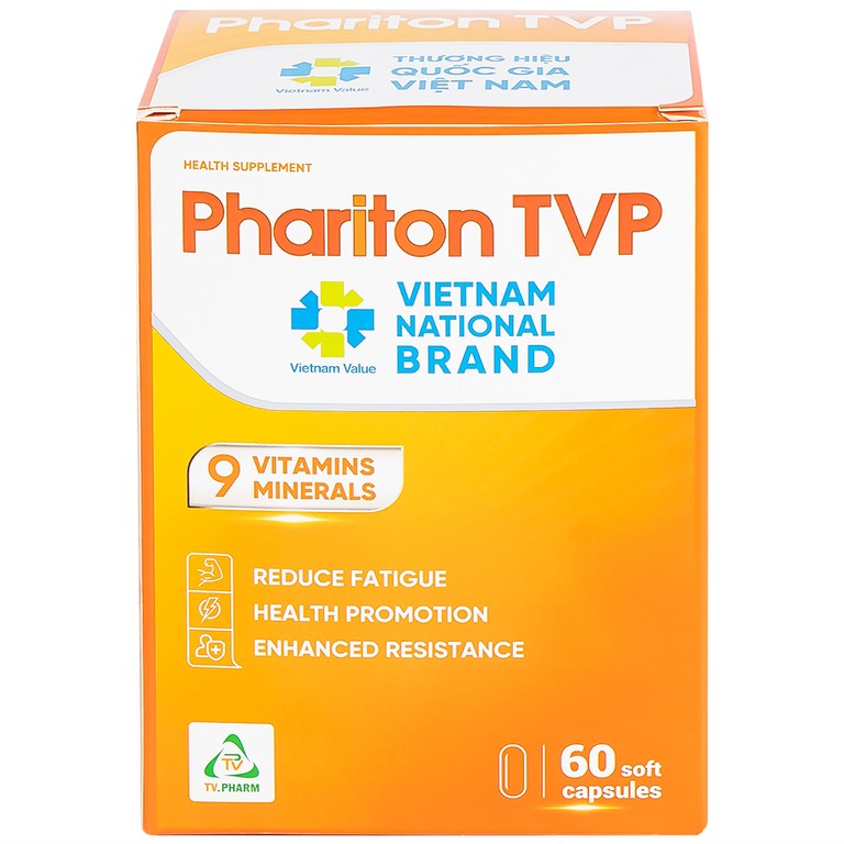Viên uống Phariton TVPharma hỗ trỡ tăng cường sức khỏe, nâng cao sức đề kháng (12 vỉ x 5 viên)