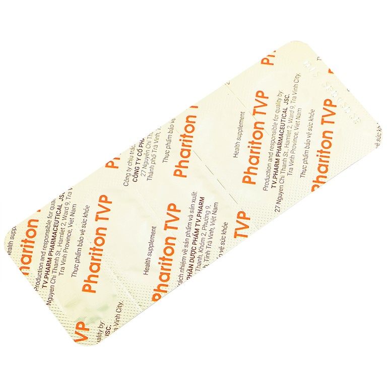 Viên uống Phariton TVPharma hỗ trỡ tăng cường sức khỏe, nâng cao sức đề kháng (12 vỉ x 5 viên)