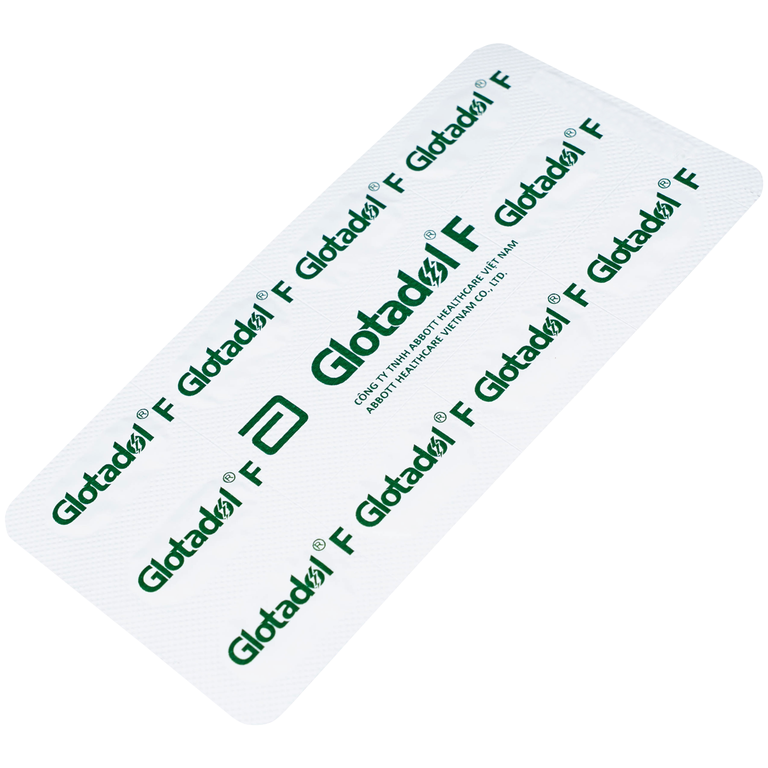 Thuốc Glotadol F Glomed hỗ trợ giảm nhanh các triệu chứng do cảm cúm, cảm lạnh (10 vỉ x 10 viên)