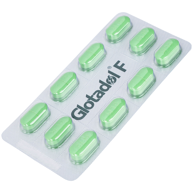 Thuốc Glotadol F Glomed hỗ trợ giảm nhanh các triệu chứng do cảm cúm, cảm lạnh (10 vỉ x 10 viên)