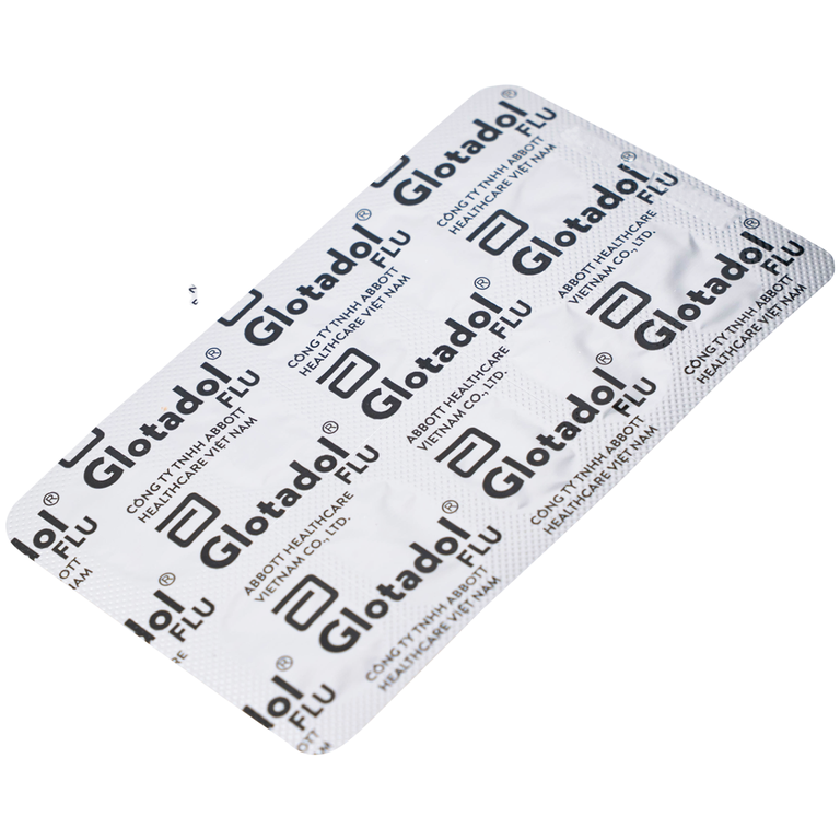 Thuốc Glotadol Flu Glomed hỗ trợ hạ sốt và long đàm (10 vỉ x 10 viên)