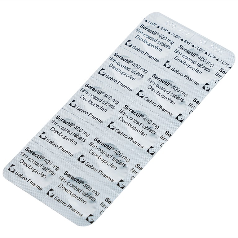 Thuốc Seractil 400mg điều trị viêm xương khớp , đau bụng hành kinh (3 vỉ x 10 viên)