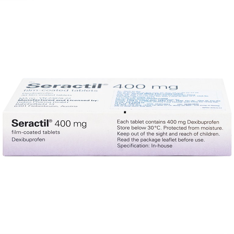 Thuốc Seractil 400mg điều trị viêm xương khớp , đau bụng hành kinh (3 vỉ x 10 viên)