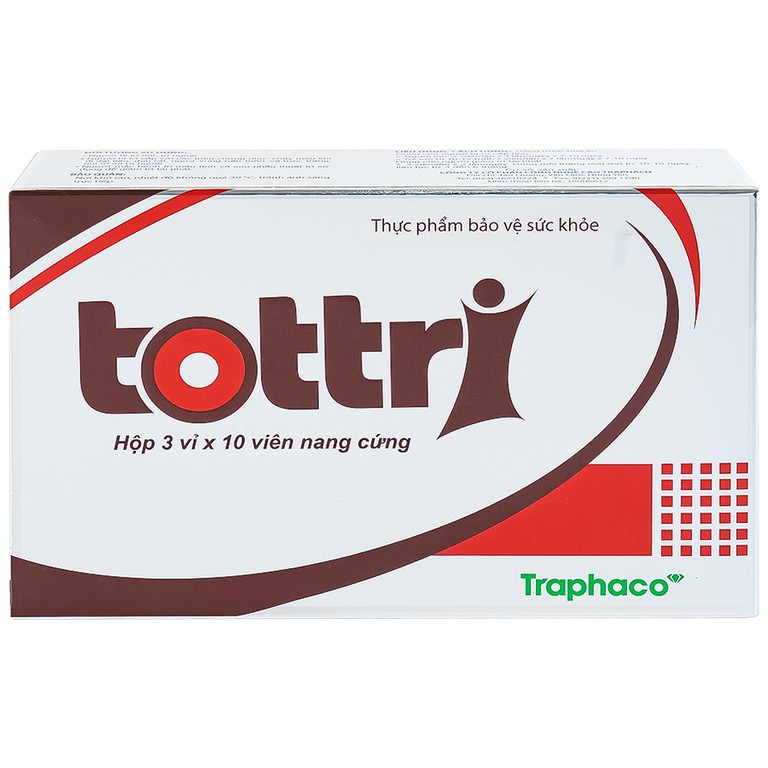 Viên uống Tottri Traphaco hỗ trợ làm co các búi trĩ (3 vỉ x 10 viên)