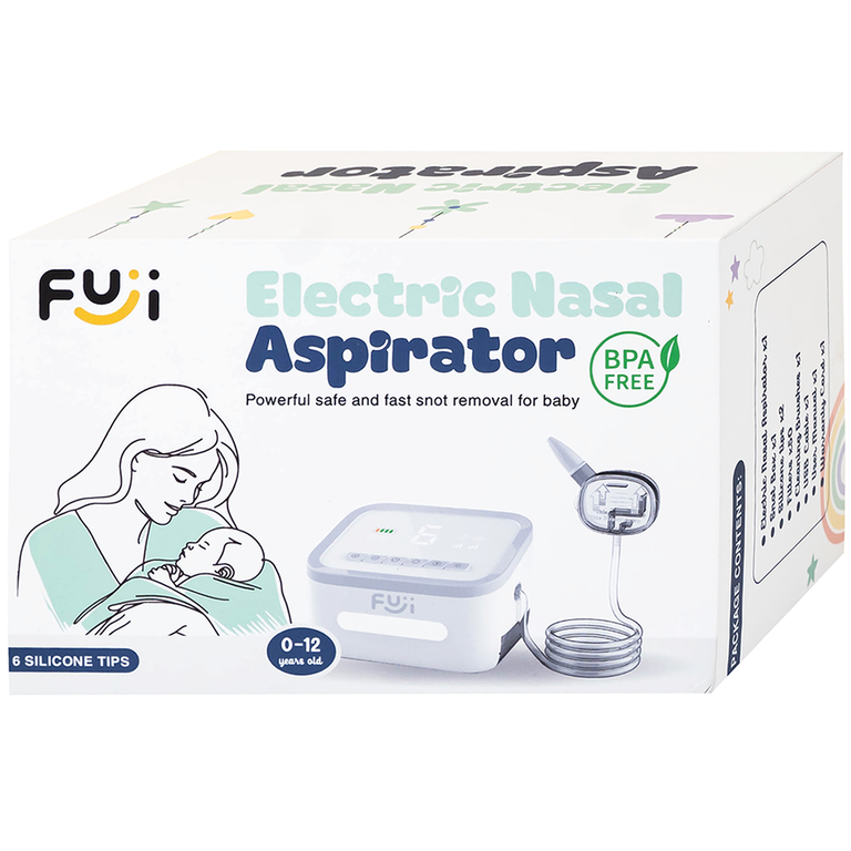 Máy hút mũi cho bé FUJI T50 hỗ trợ vệ sinh mũi an toàn và hiệu quả cho bé từ 0 đến trên 3 tuổi