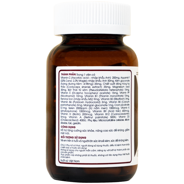 Viên uống Multivitamin +Zn +D3 Royal Care hỗ trợ tăng cường sức khỏe, nâng cao sức đề kháng (60 viên)