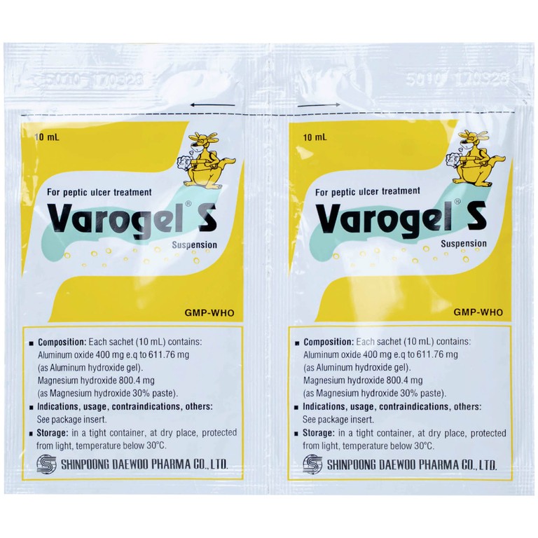 Thuốc Varogel Shinpoong Daewoo điều trị viêm loét dạ dày (20 gói x 10ml)