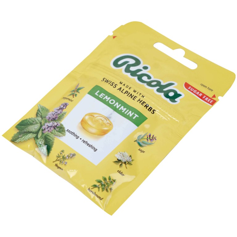 Kẹo Ngậm Ho Không Đường Chanh Bạc Hà Ricola Lemon Mint (17.5g)