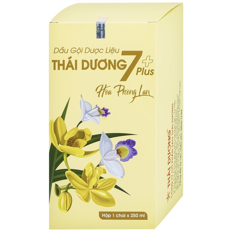 Dầu gội dược liệu Thái Dương 7 Plus Gold Hoa Phong Lan giảm ngứa, rụng tóc (250ml)