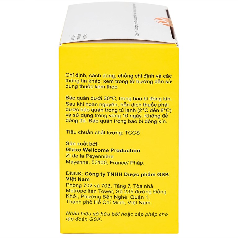 Bột pha hỗn dịch uống Augmentin ES GSK điều trị các nhiễm trùng do vi khuẩn gây ra ở trẻ (50ml)