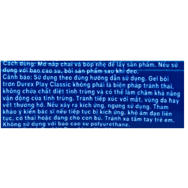 Gel bôi trơn Durex Play Classic giảm triệu chứng khô âm đạo khi quan hệ (50ml)