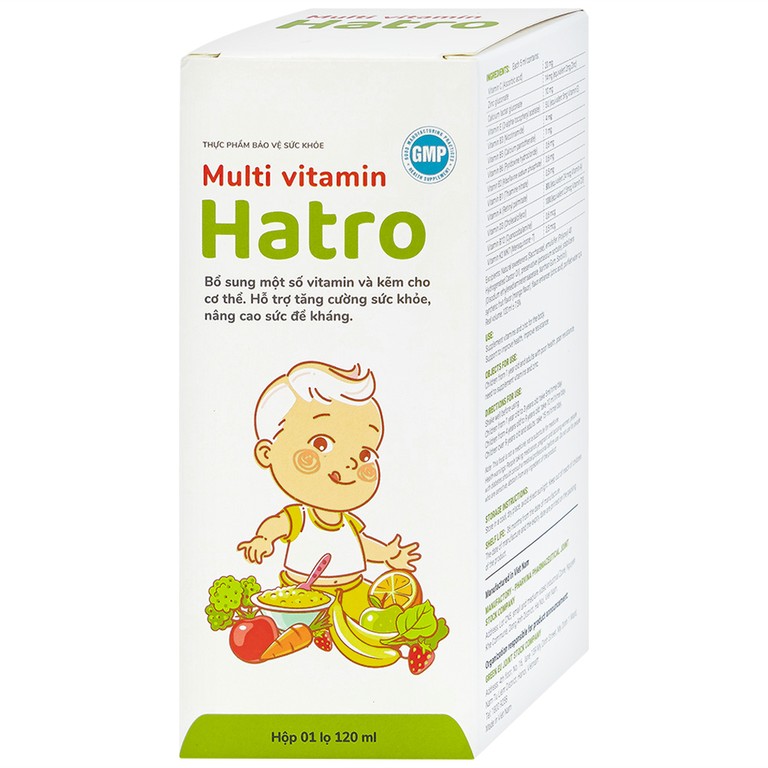 Siro Multi Vitamin Hatro hỗ trợ tăng cường sức khỏe, nâng cao sức đề kháng (120ml) 