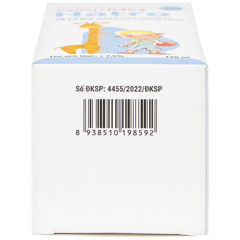 Siro Canxi + D3K2 Hatro bổ sung canxi giúp xương, răng chắc khỏe (120ml)