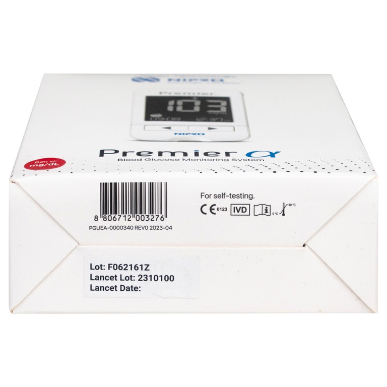 Máy đo đường huyết Nipro Premier Alpha giúp đo đường huyết một cách an toàn, nhanh chóng, chính xác