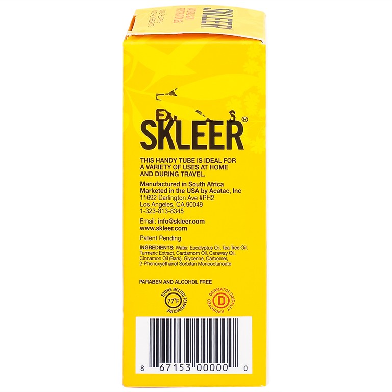 Gel bôi Skleer Natural Skin Restoration giảm viêm, dưỡng ẩm, phục hồi da tổn thương (30ml)