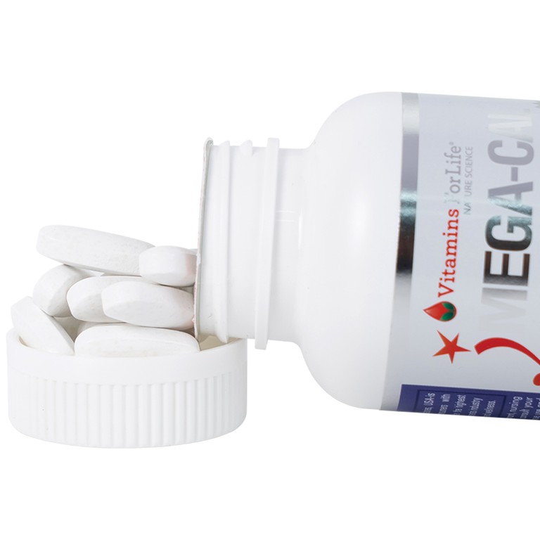 Viên uống Mega-Cal 1000 Vitamins For Life giúp bổ sung canxi, chống loãng xương (60 viên)