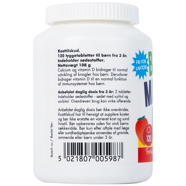 Viên nhai Borne Mineral New Nordic hỗ trợ phát triển xương, giúp tăng chiều cao, tăng đề kháng (120 viên)