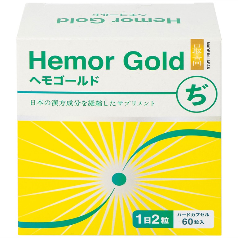 Viên nang cứng Hemor Gold Jpanwell hỗ trợ tốt cho người bị trĩ (60 viên)