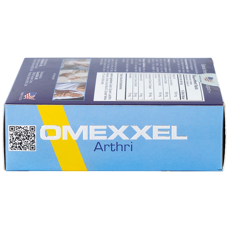 Viên nang mềm Omexxel Arthri hỗ trợ tăng tiết dịch khớp, giảm đau do lão hóa khớp (3 vỉ x 10 viên)