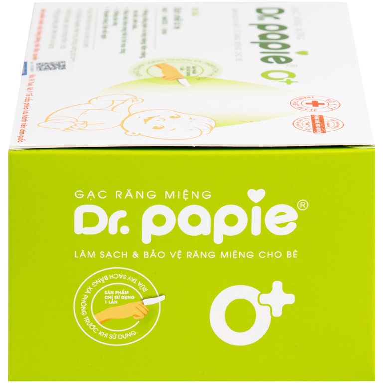 Gạc răng miệng Dr.Papie làm sạch và bảo vệ răng miệng cho bé (30 gói)