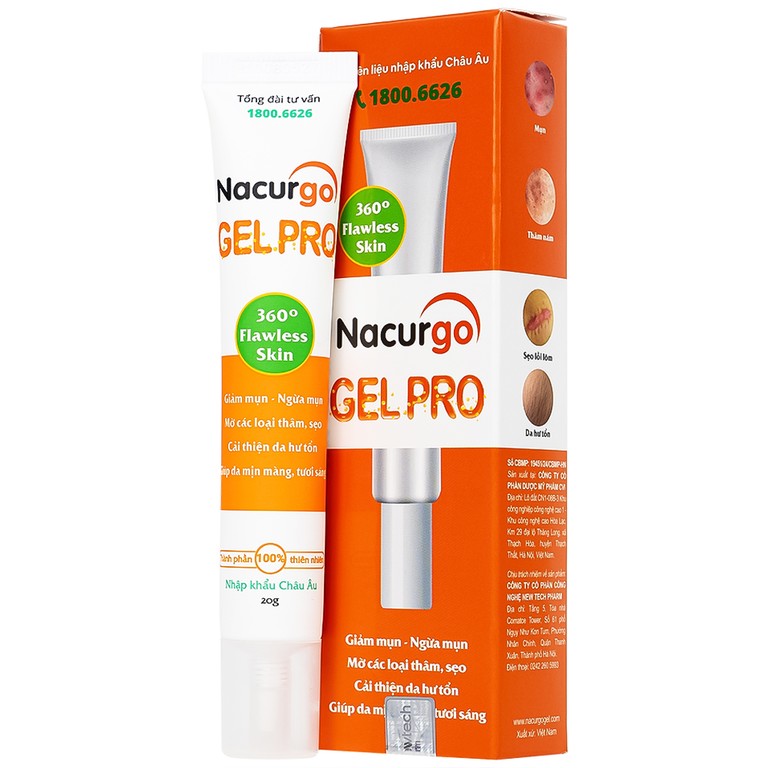 Gel bôi Nacurgo Gelpro giảm thâm sẹo (20g)