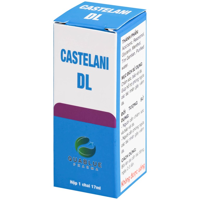Dung dịch Castelani Quabluepharma phòng ngừa mụn mủ, lở loét, nấm da (17ml)