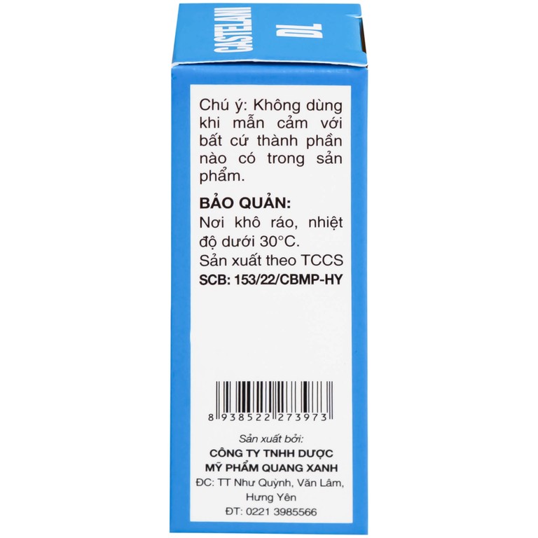 Dung dịch Castelani Quabluepharma phòng ngừa mụn mủ, lở loét, nấm da (17ml)