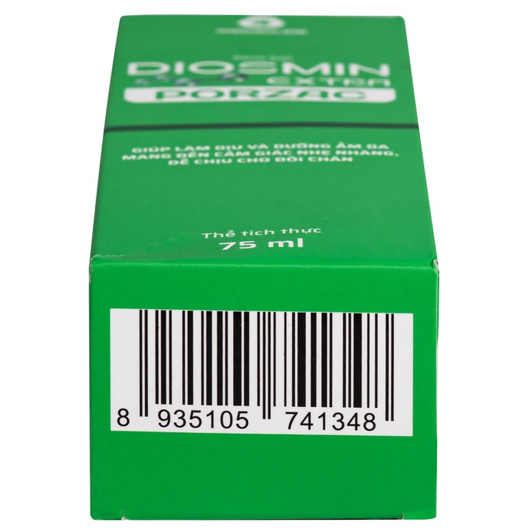 Kem bôi Diosmin Extra Porzas phòng ngừa suy giãn tĩnh mạch, phù chân, nặng chân (75ml)
