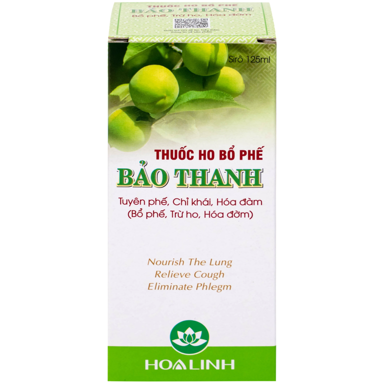 Siro ho Bảo Thanh điều trị các chứng ho, viêm phổi (125ml) 