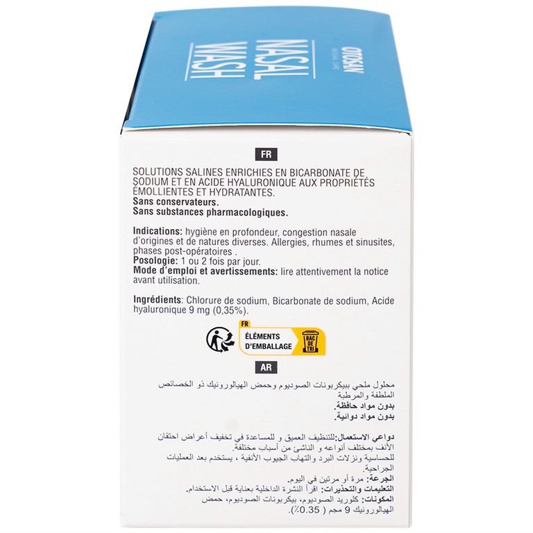 Dung dịch muối rửa mũi Otosan Nasal Wash làm sạch sâu và giảm chứng viêm mũi dị ứng, cảm lạnh (30 gói)