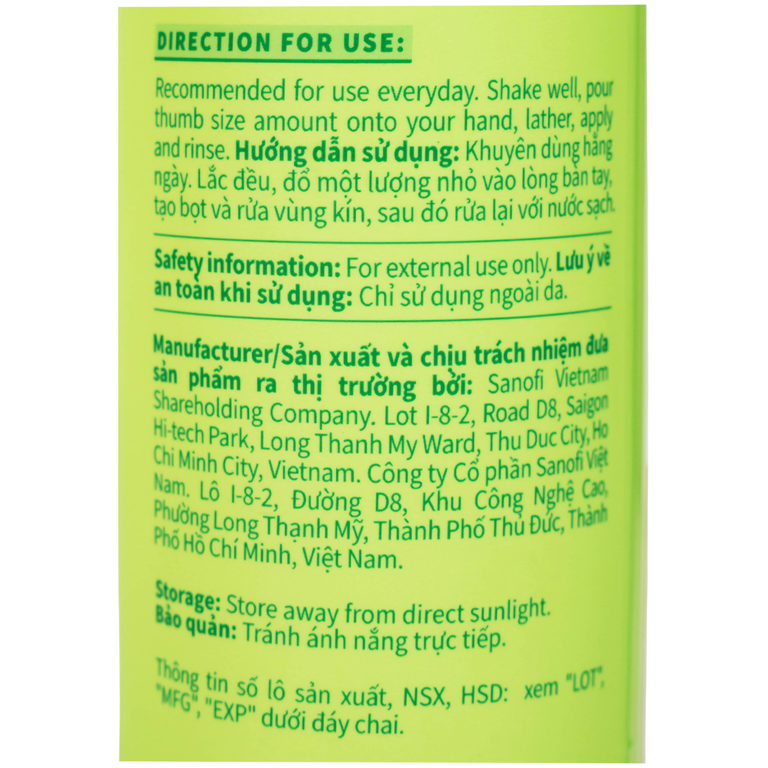 Dung dịch vệ sinh phụ nữ Lactacyd Odor Fresh ngăn mùi suốt 24h (250ml)