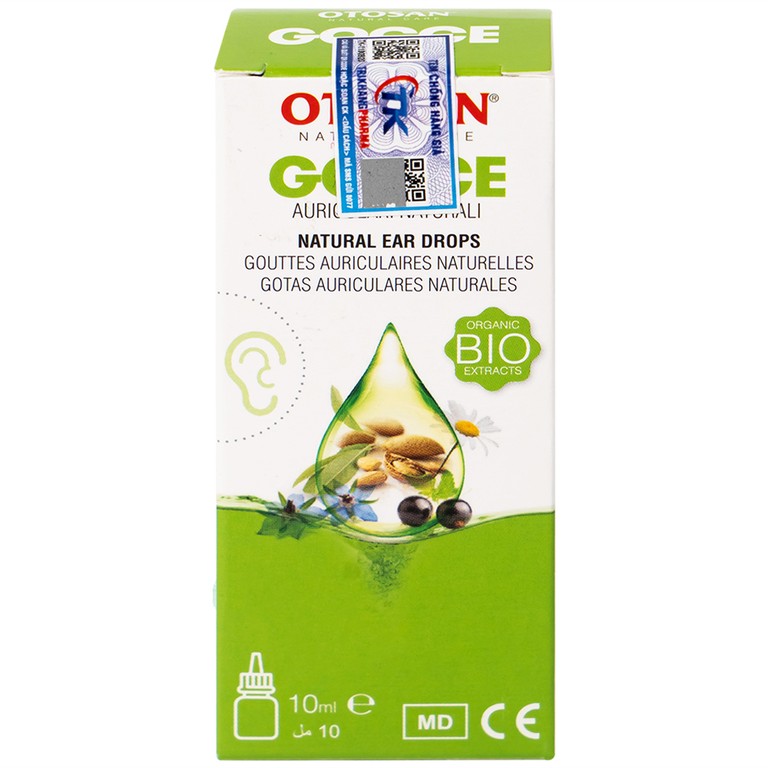 Dung dịch nhỏ tai Otosan Natural Ear Drops loại bỏ và ngăn ngừa sự hình thành của ráy tai (10ml)